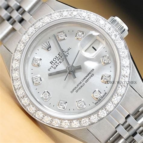 rolex uhr damen silber|Rolex dame datejust.